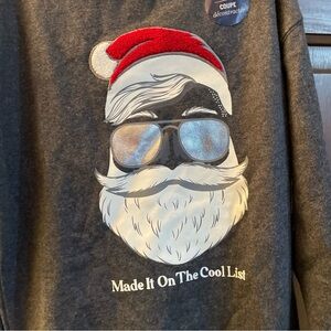 Tommy Bahama Santa Made It On The Cool List Sweatshirt Boys Sz 7/8 NWTGrey